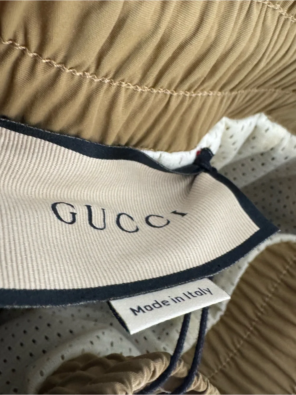 Gucci GG Jacquard Jogging Pants Wool Beige Ebony Striped Men’s Large